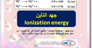جهد التأين (طاقة التأين) Ionization energy
