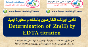 Determination of Zn (II) by EDTA titration