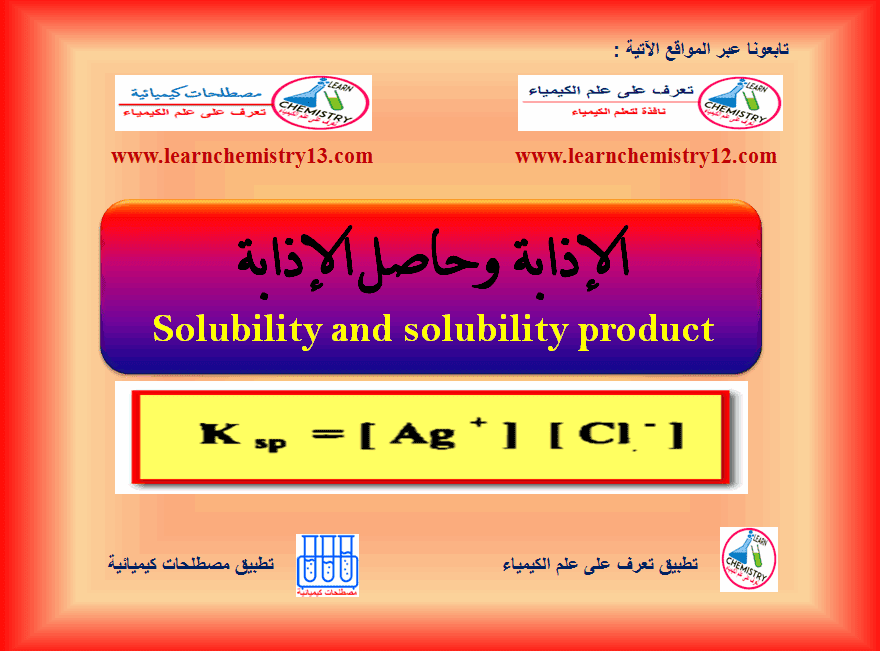حاصل الإذابة Solubility Product