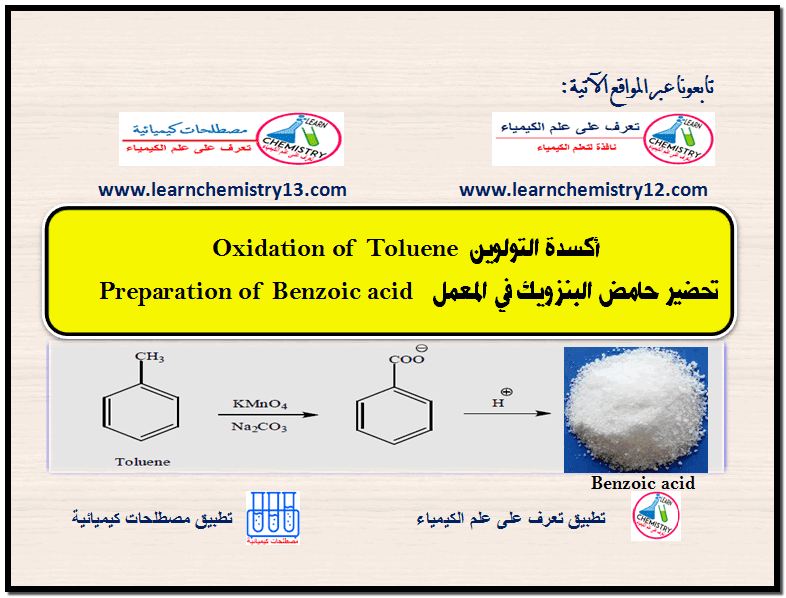 تجربة تحضير حمض البنزويك فى المعمل Preparation of Benzoic acid