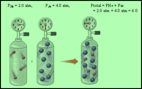 قانون دالتون للضغوط الجزئية Dalton’s Law of Partial Pressures