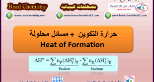 حرارة التكوين Heat of Formation + مسائل محلولة
