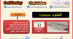 الليثيوم Lithium - الخواص الفيزيائية والكيميائية للليثيوم