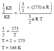 العلاقة بين الطاقة الحركية ودرجة الحرارة Relation between KE , T