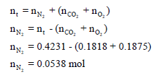 مسائل محلولة على معادلة فان درفالز للغاز الحقيقي وقانون الغاز المثالي