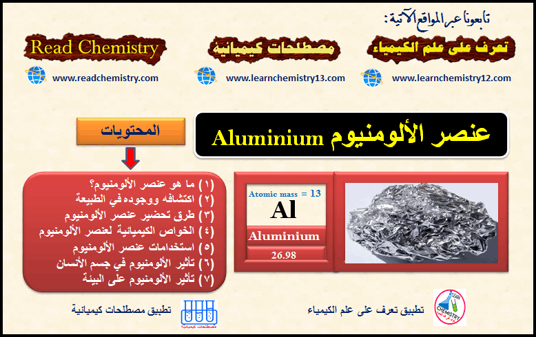 معلومات هامة جداً عن عنصر الألومنيوم  Aluminium