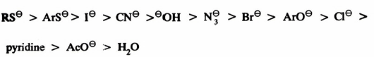 تأثير المجموعة المهاجمة Nucleophile على تفاعلات الاستبدال SN1 , SN2