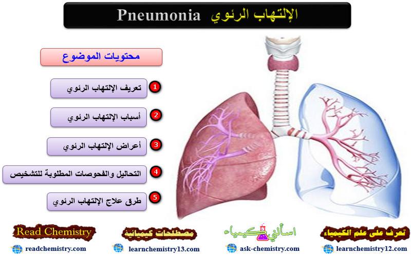 الإلتهاب الرئوي Pneumonia الأسباب الأعراض العلاج